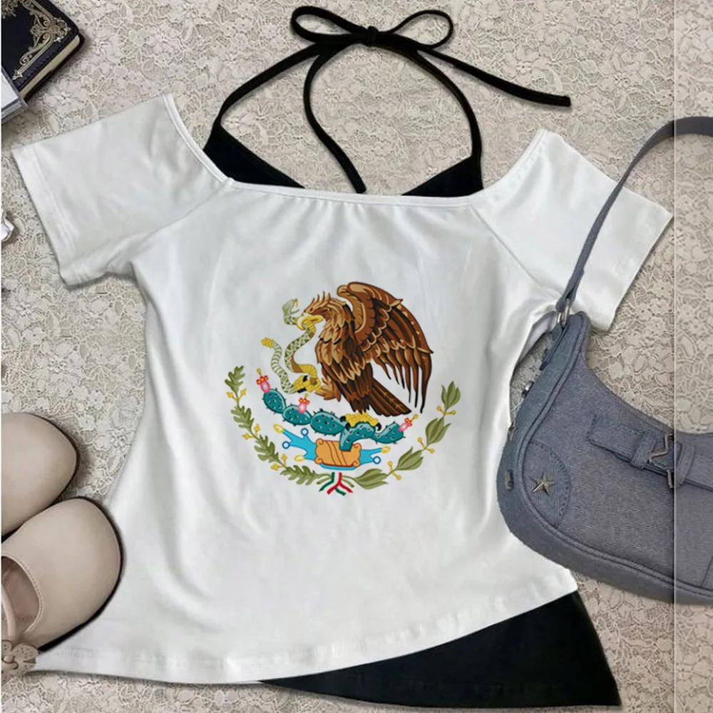 Mexico crop top shoujo kawaii alternative  japanese gyaru baddie shirt summer graphic clearance sales meme