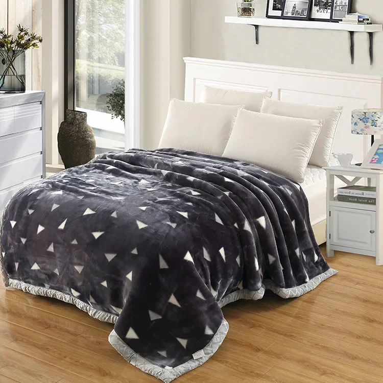 Blankets for Beds Winter Warm Thick Raschel Blanket King Size Bedspread on The Bed Soft Throw  Double Layer