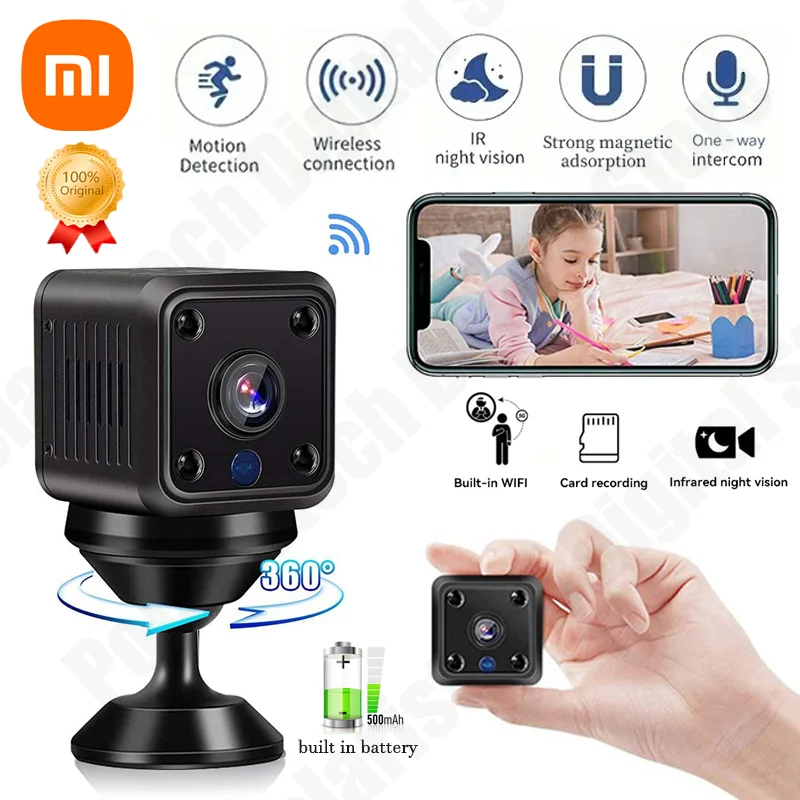 Xiaomi X6 Mini Camera 1080P HD WiFi Remote Monitor Baby Pet Camera Built-in Battery Night Vision Smart Home Security Protection