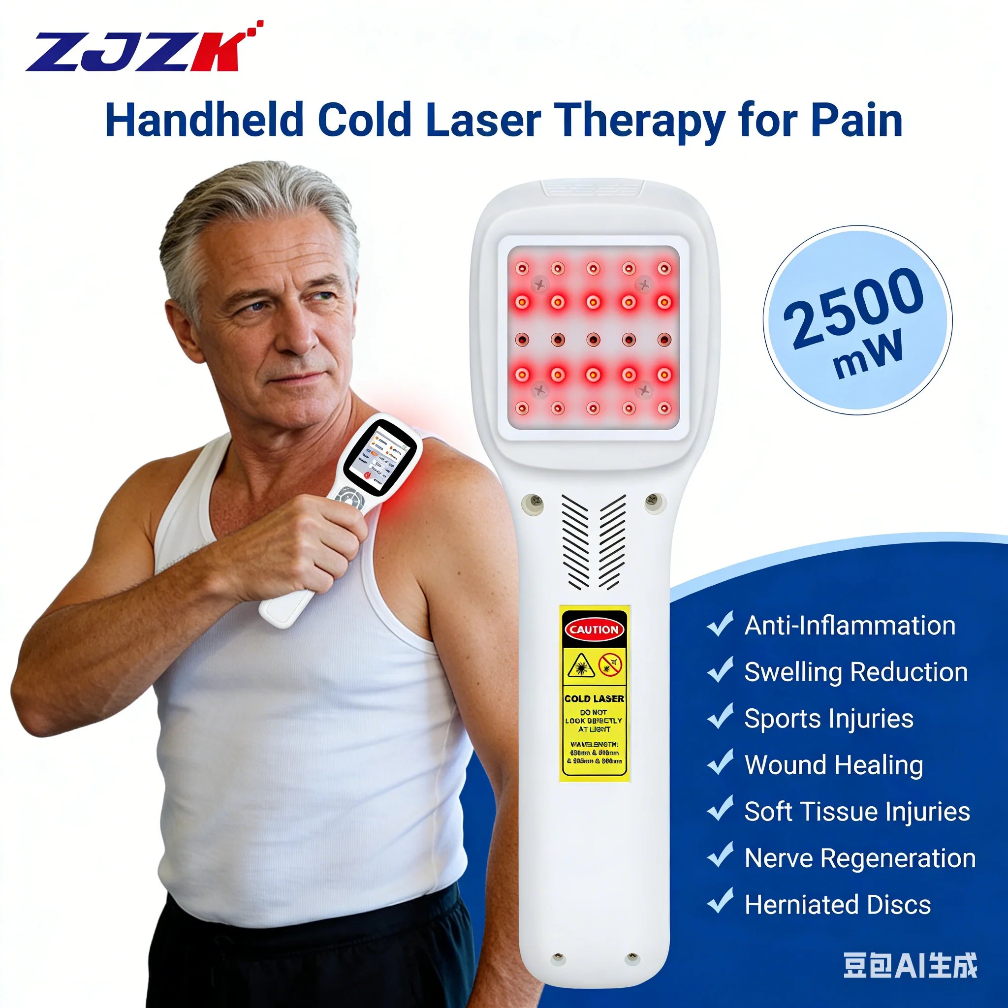 2026 Non-Invasive Physiotherapy Cold Laser Therapy Machine for Hip Joint Pain Relief and Temporomandibular Joint Pain
