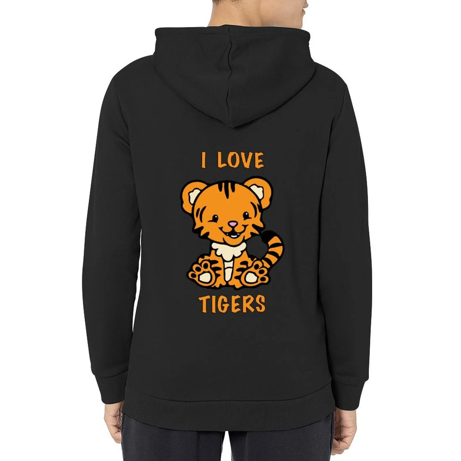 I Love Tigers Hoodie male clothes anime clothes korean clothes mens clothing tracksuit