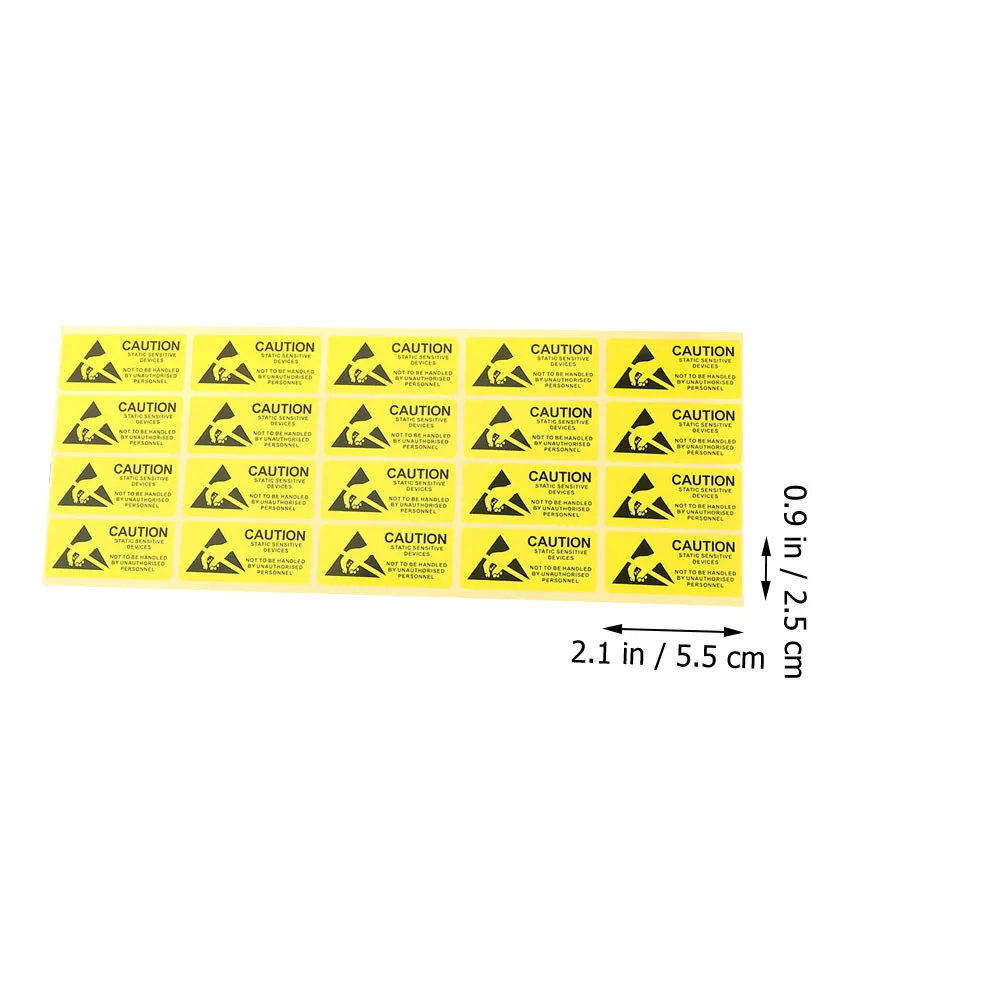 200Pcs Static Warning Stickers Self Adhesive Electrostatic Devices Labels Anti Static Warning Decals Electrical Equipment view 3