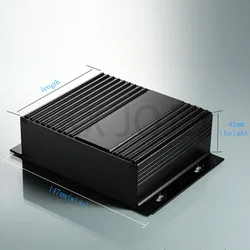 Aluminum Enclosure 147*41*100/150/155mm Split Box Waterproof Type Case Electronic Box DIY Power Housing Instrument Silver/Black