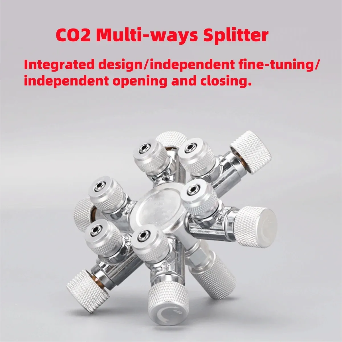 1/2/3/4/6-way Stainless Steel Aquarium CO2 Distributor Splitter Needle Valve Check Valve Bubble Counter for Solenoid Regulat