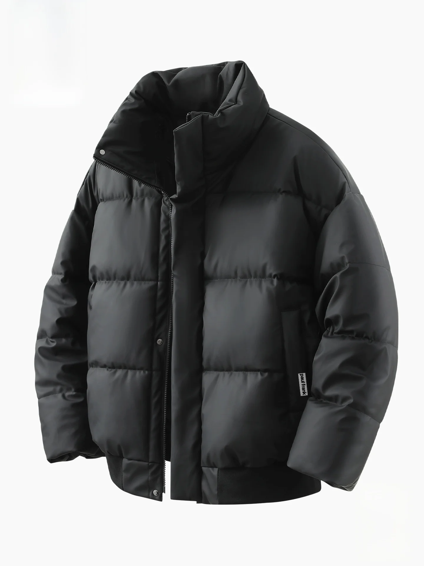 

Мужская утепленная зимняя куртка с воротником-стойкой, из хлопка с имитацией кожи, легкая в уходе