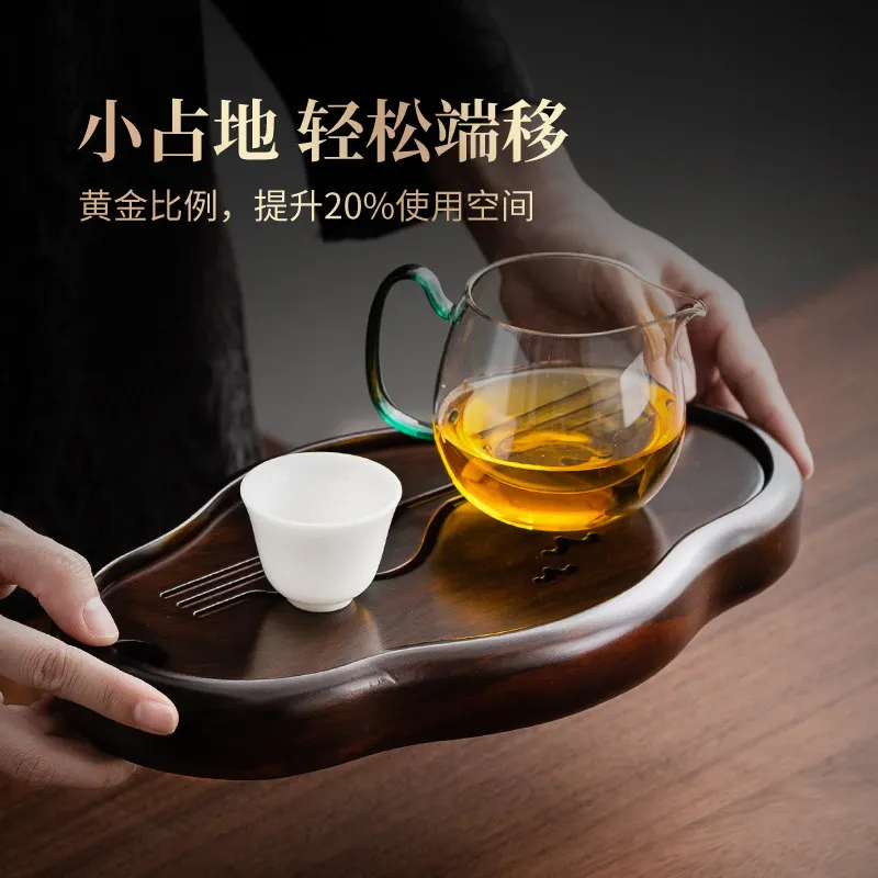 Nordic office Tea Tray Modern Indoor Wooden Chinese Tea Tray Accessories Decorative Luxury Large plateau inox Rectangular Tray 6