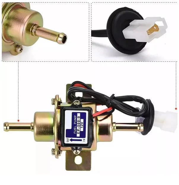 Electronic pump 12V universal low-pressure fuel diesel electric fuel pum view 5