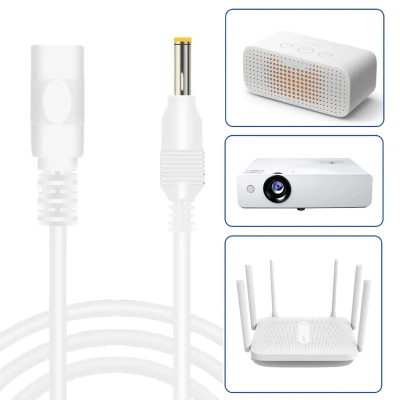 

4.0mmx1.7mm Male to Female Extension Cord Power Adapter Cable for LED Light Camera CCTV Security Camera Disc Player Adapter