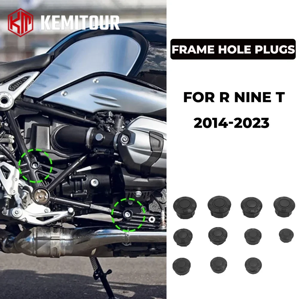BMW R NINE T R9T 프레임 홀 커버 캡 플러그, RNINET 퓨어 레이서 스크램블러 2014-2023 오토바이 액세서리 프레임 플러그 캡 세트