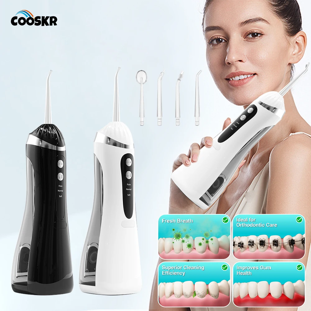 

Портативный ирригатор для полости рта, электрический водный флоссер для чистки зубов, перезаряжаемый очиститель для десен и брекетов