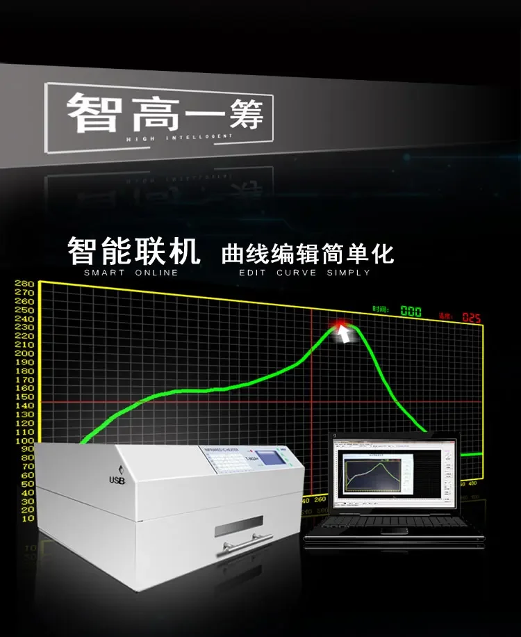 PUHUI T-962A+ Reflow Wave Oven Infrared IC Heater T962A+ Reflow Oven BGA SMD SMT Rework Sation New Product