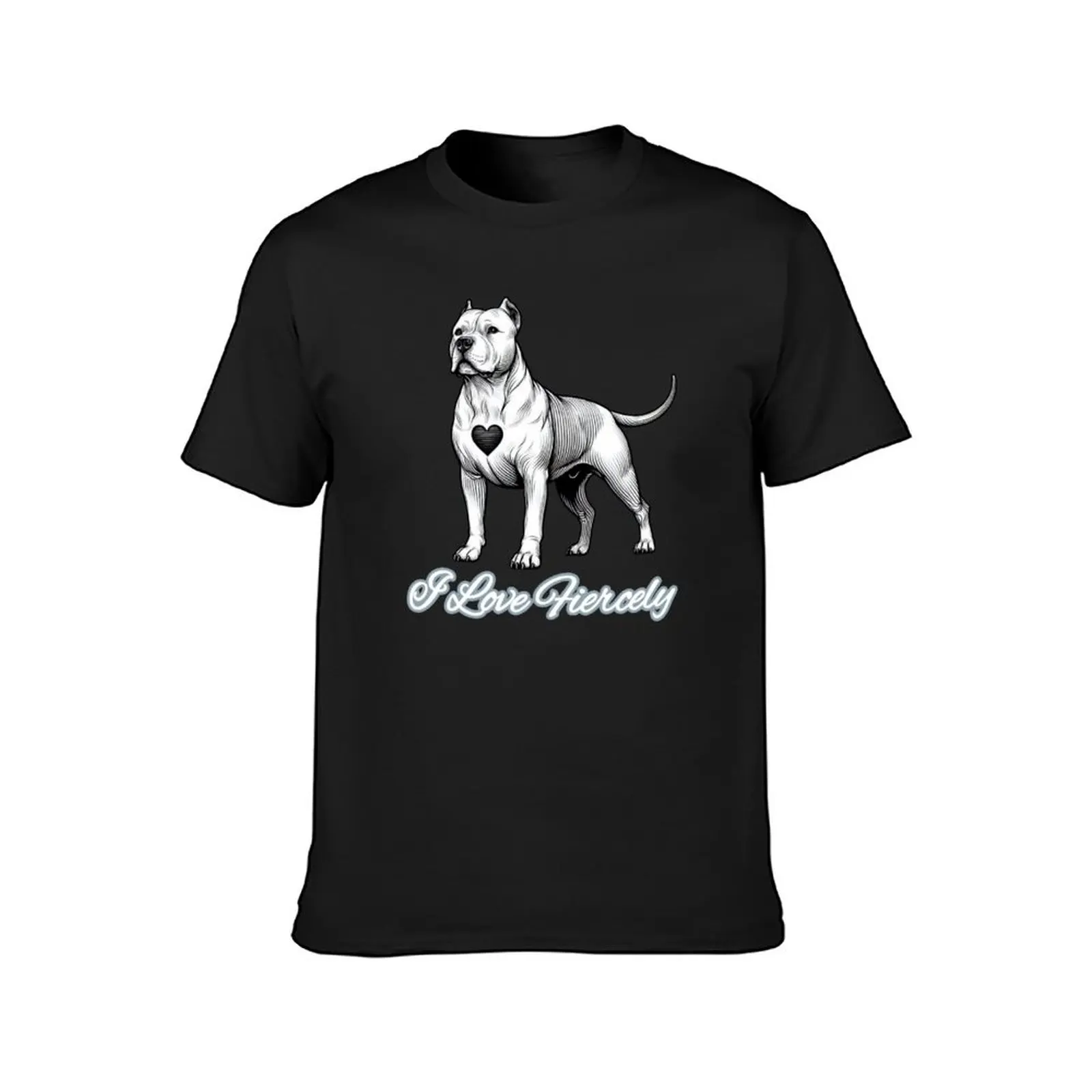 Ich liebe heftig Pitbull Zitat T-Shirt ästhetische Kleidung koreanische Mode Schweiß neue Ausgabe schwarze T-Shirts für Männer