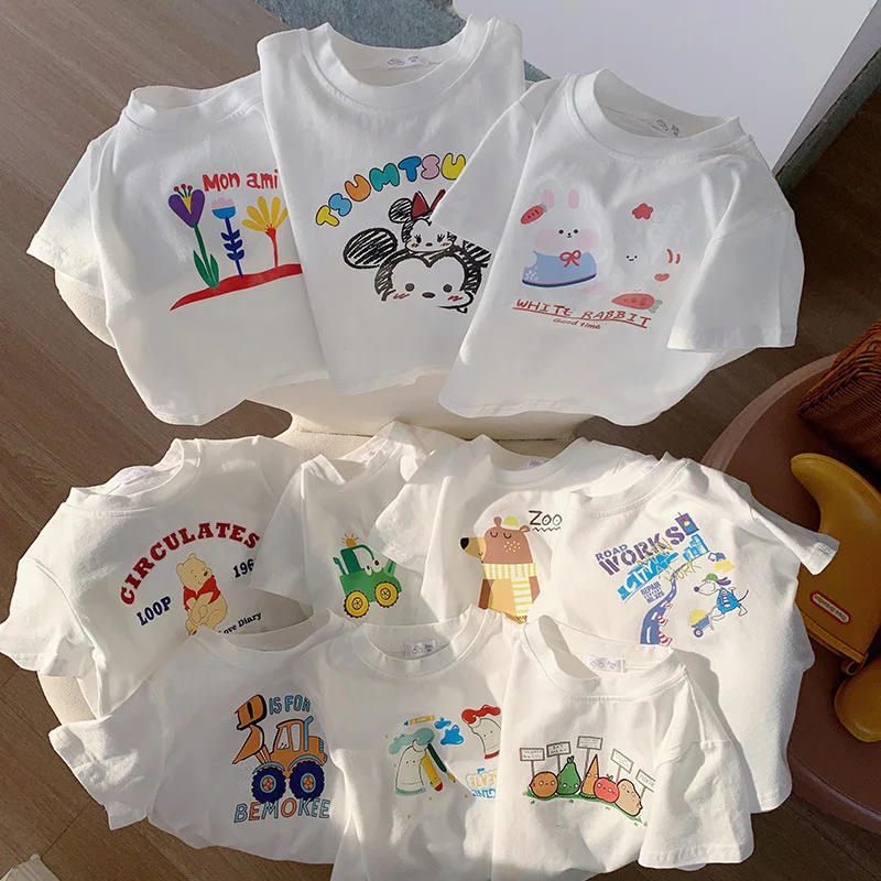 Meisjes T-Shirt, Zomeroutfit Met Korte Mouwen, June 1st Performance Pak, Kinder Zomermeisje Toptrend Met Halve Mouwen