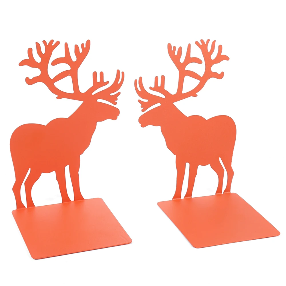 Imagem -05 - Orange Deer Iron Book Termina Stand Book Organizer Book Rack Prateleira Office Desktop Casa