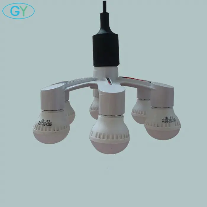 E26 E27 7 6 5 4 3 in 1 LED Light Bulbs Socket Adapter Splitter, Standard Lamp Holder Base Converter for Home Commercial Lighting