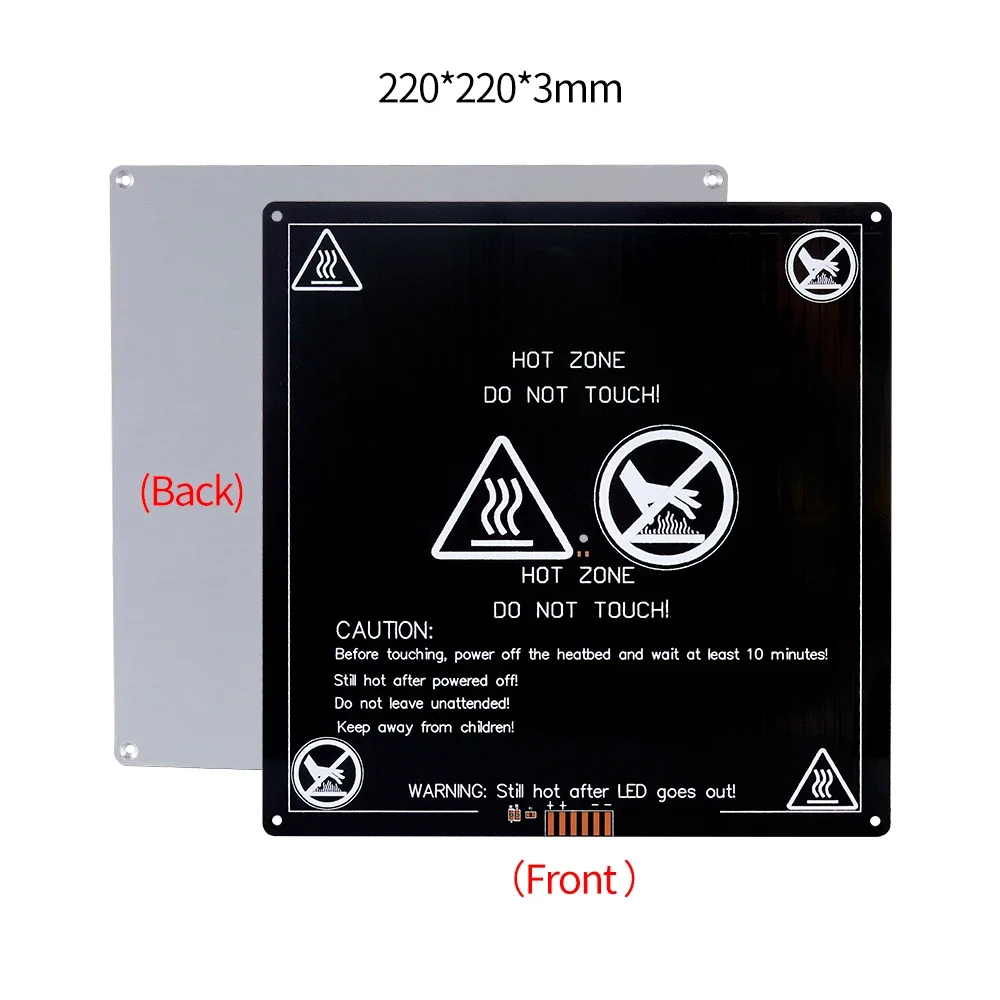 NO STOCK 3DPrinter Parts Aluminum Substrate Hot bed Heat bed 220/310/410mm ender3 Heated Bed 24V Hotbed Plate Black with Cable 4