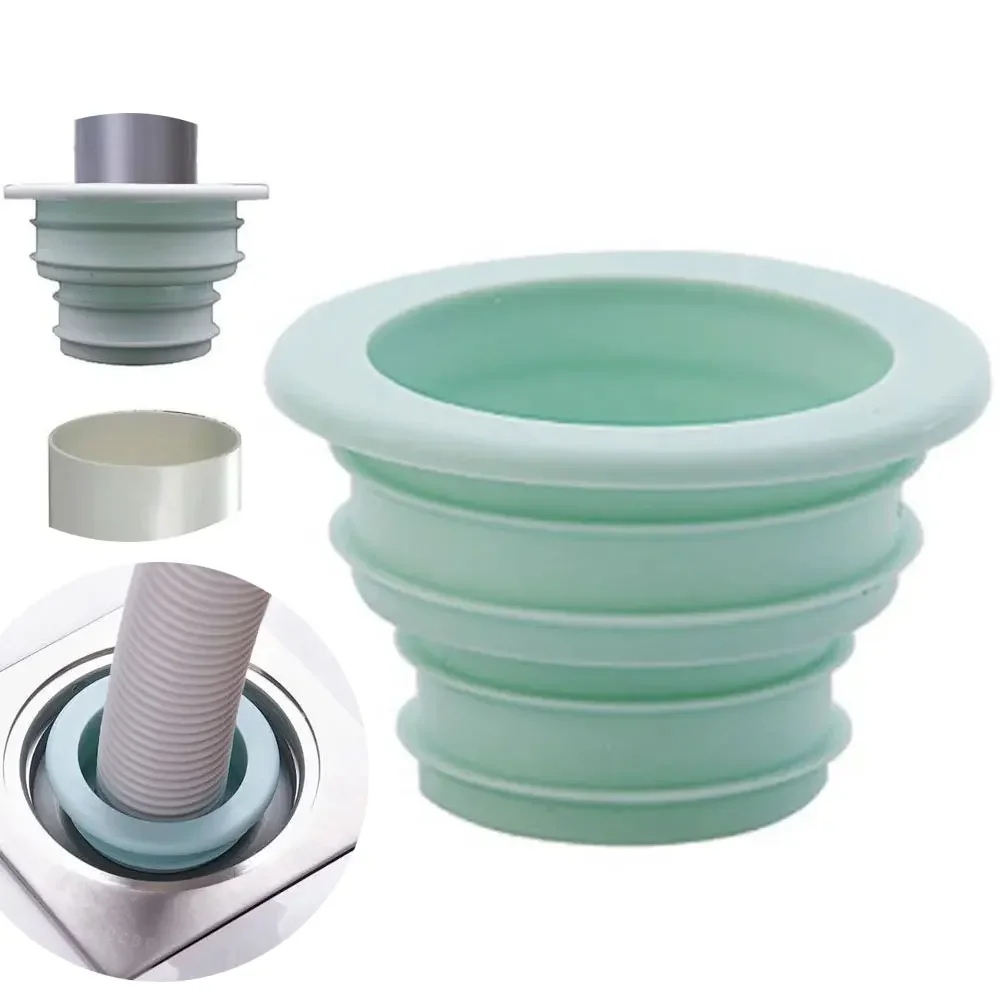 Silicone Drain Seal Ring for Washing Machine and Sink Deodorizing Plug Water Sealing Cover for Bathroom Accessories