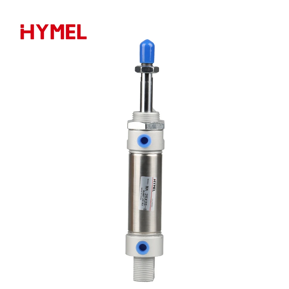 MA Type With Magnet Stainless Steel Double Action 16/20/25/32/40mm Bore 25/50/75/100/125/150/175mm Stroke Pneumatic Cylinder