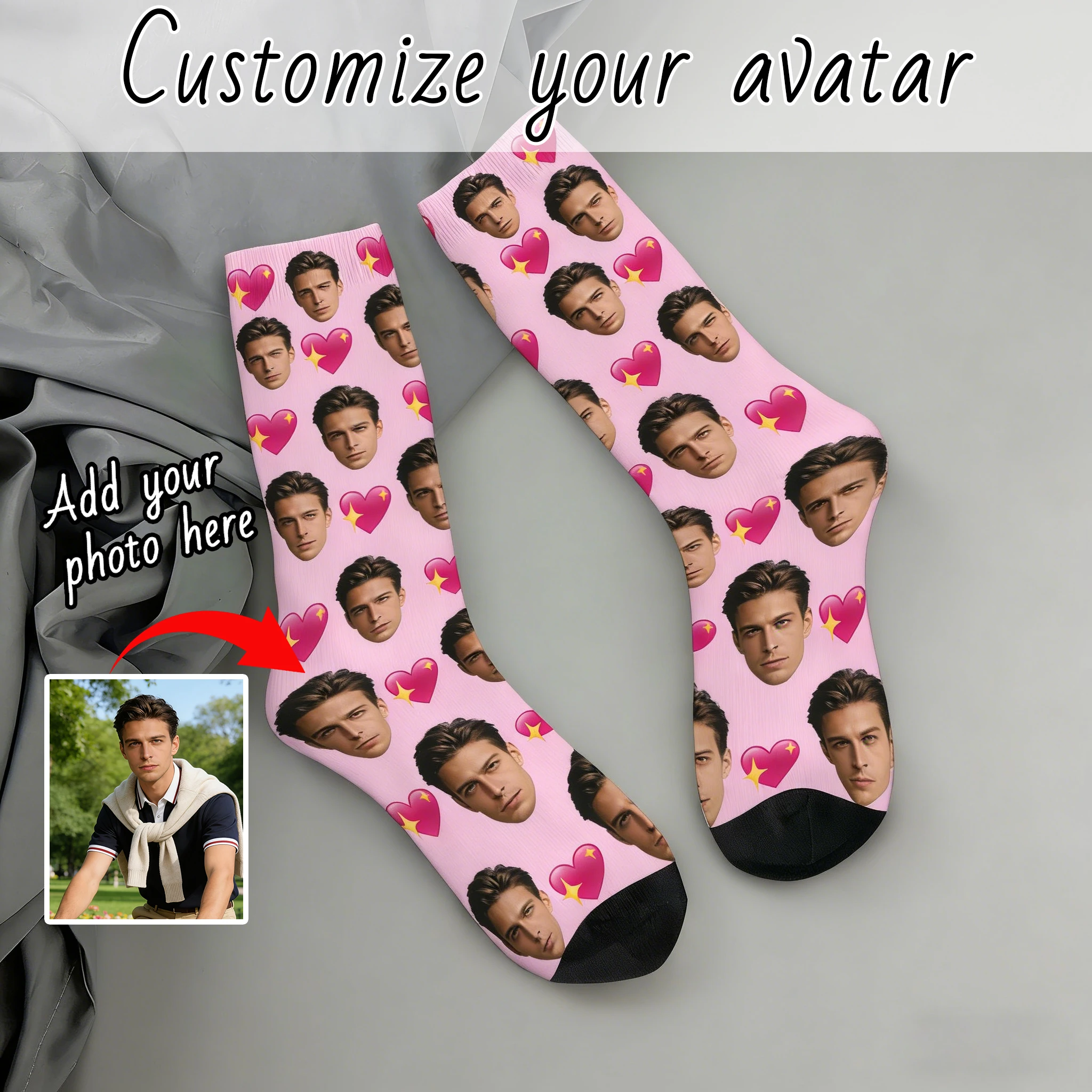 

Носки с индивидуальным дизайном LOVE: персонализированные носки с фото, забавный подарок для мужчин, женщин, пар, друзей, уникальные носки с индивидуальной печатью