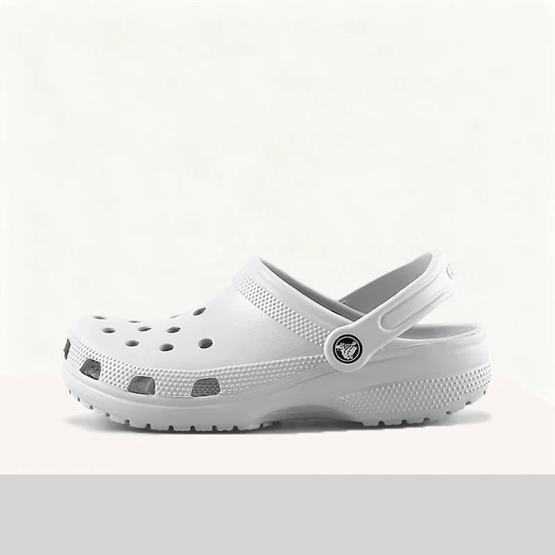 Crocs Classic Clog Elegant Gray Classic Simple Solid-Color Breathable Versatile Durable 2cm Heel Slip-On Unisex Clog 10001-1FT
