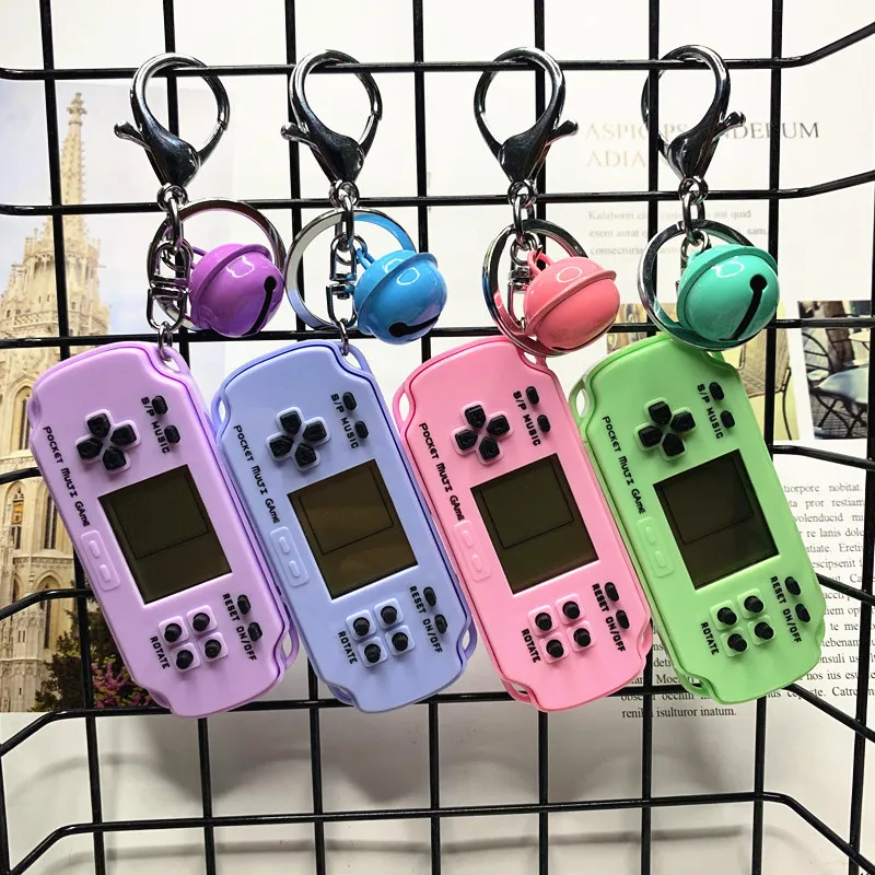 retro games keychain Console Built-in 26 Games Video Game Handheld Game Players Toys Christmas Kids Gifts with Keychain