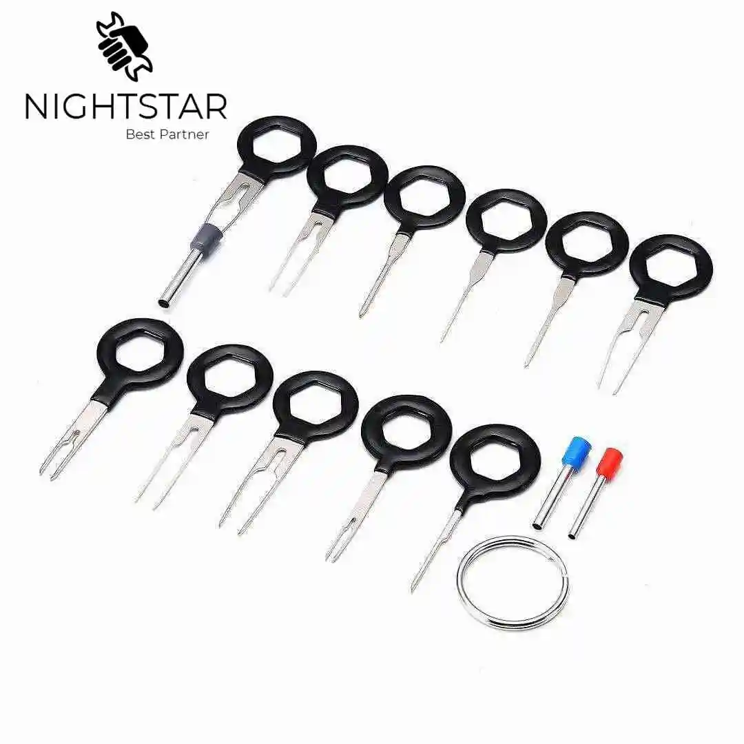 11Pcs Connector Pin Extractor Terminal Removal Tool Car Electrical Wiring Crimp