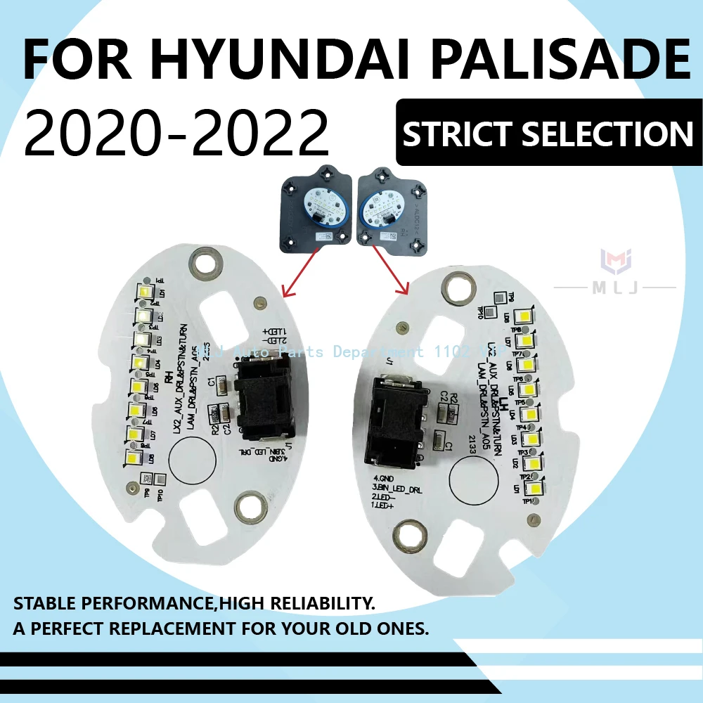 

Original Equipment Manufacturer LED DRL Daytime Running Light Turn Signal Module Bulbs for 2020-2022 Hyundai Palisade