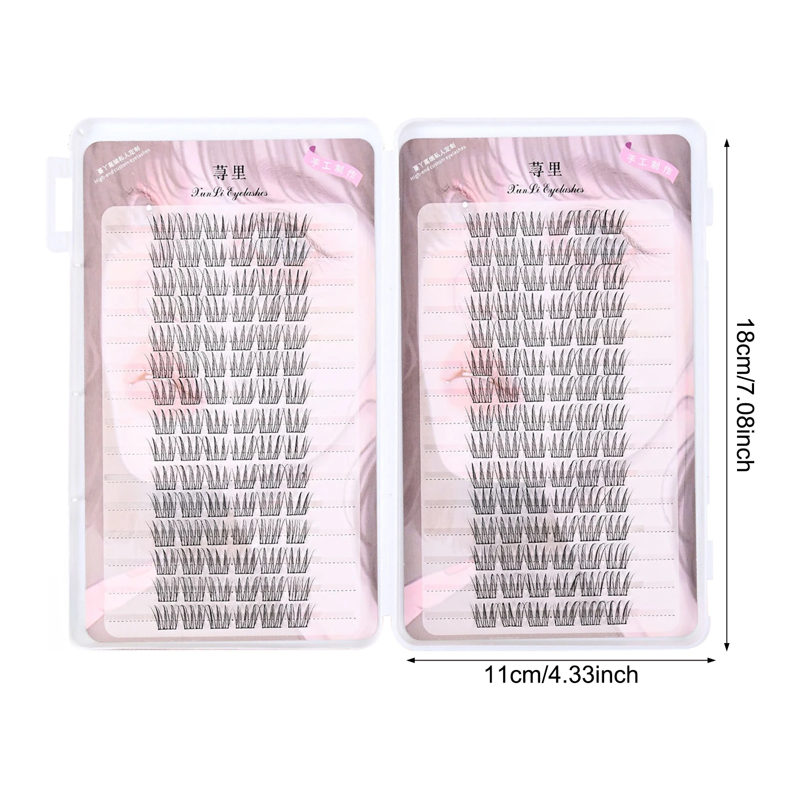 Livre de cils Manga de grande capacité, faux cils denses, 8-12mm, grappe unique, style renard, Extension de cils à Volume naturel