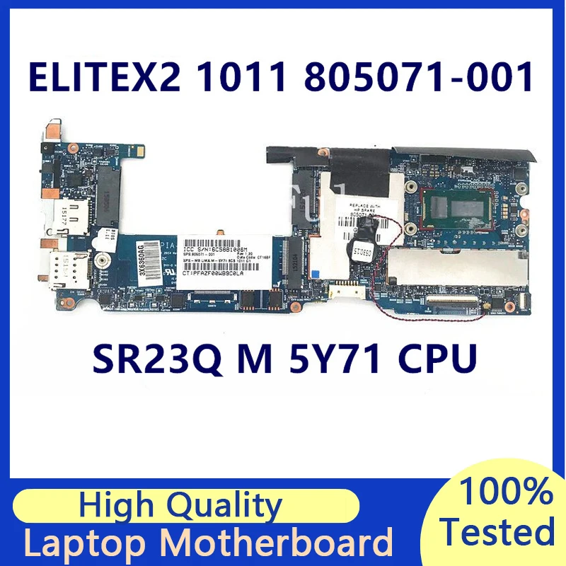 805071-001 805071-501 805071-601 For HP ELITEX2 1011 G1 Laptop Motherboard With SR23Q M 5Y71 CPU 650A2627001-MB-A02 100% Tested