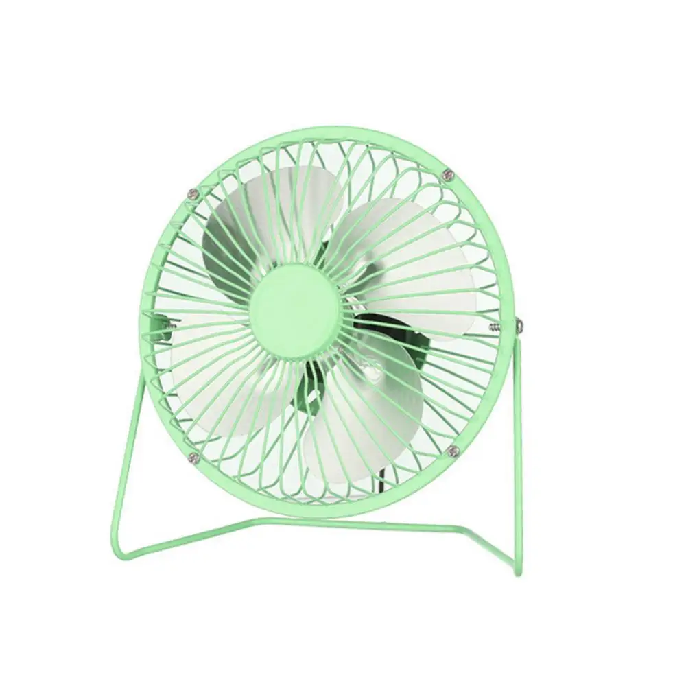 USB Fan 4 inch Portable USB Charged Metal Mute Table Cooling Fan Home Office Air Cooler