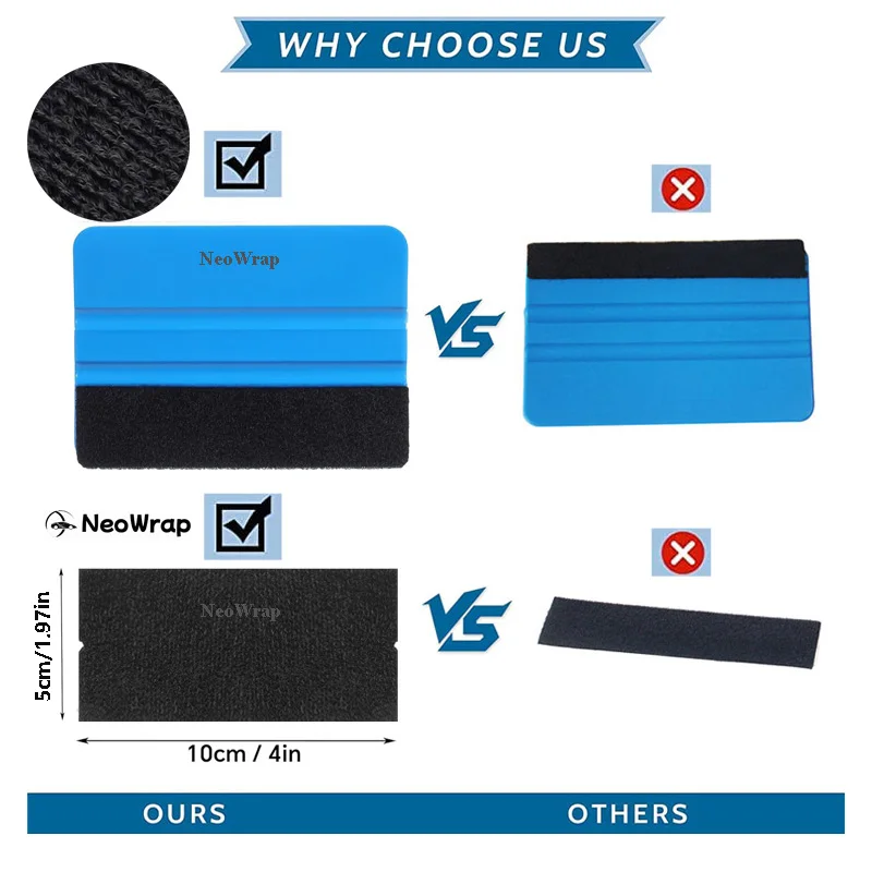 NeoWrap Car Vinyl Wrap Squeegee Covering Tool Resuable Felt Edge Scraper Car Styling Sticker Window Tint Decal Applicator image 6