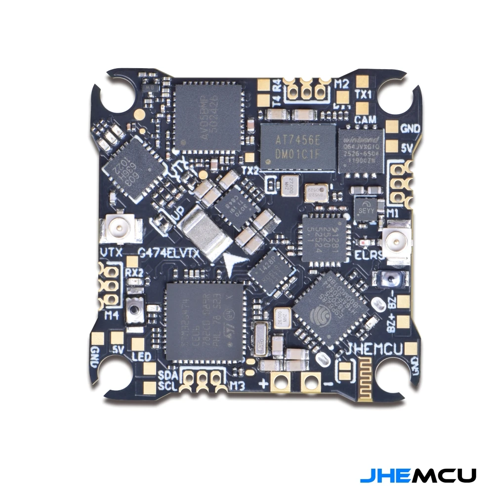 

JHEMCU G474ELVTX Flight Controller 12A 4in1 ESC 5.8G 400mW VTX ELRS 2.4G RX AIO 25.5X25.5mm 1-2S for FPV Drones RC Parts