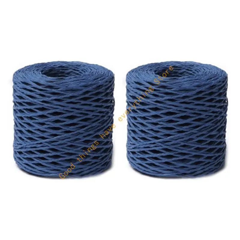 

Raffia Straw Yarn DIY Knitting Material for Women Girls Raffia Yarn Sun Hat Yarn 55KF