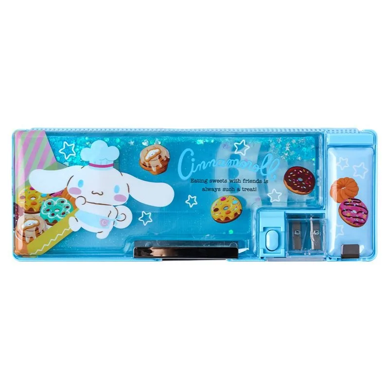 Kuromi My Melody Cinnamoroll กล่องดินสอทรายทรายแบบอเนกประสงค์มูลค่าสูงลายการ์ตูนน่ารักแฟชั่นความคิดสร้างสรรค์ของนักเรียน