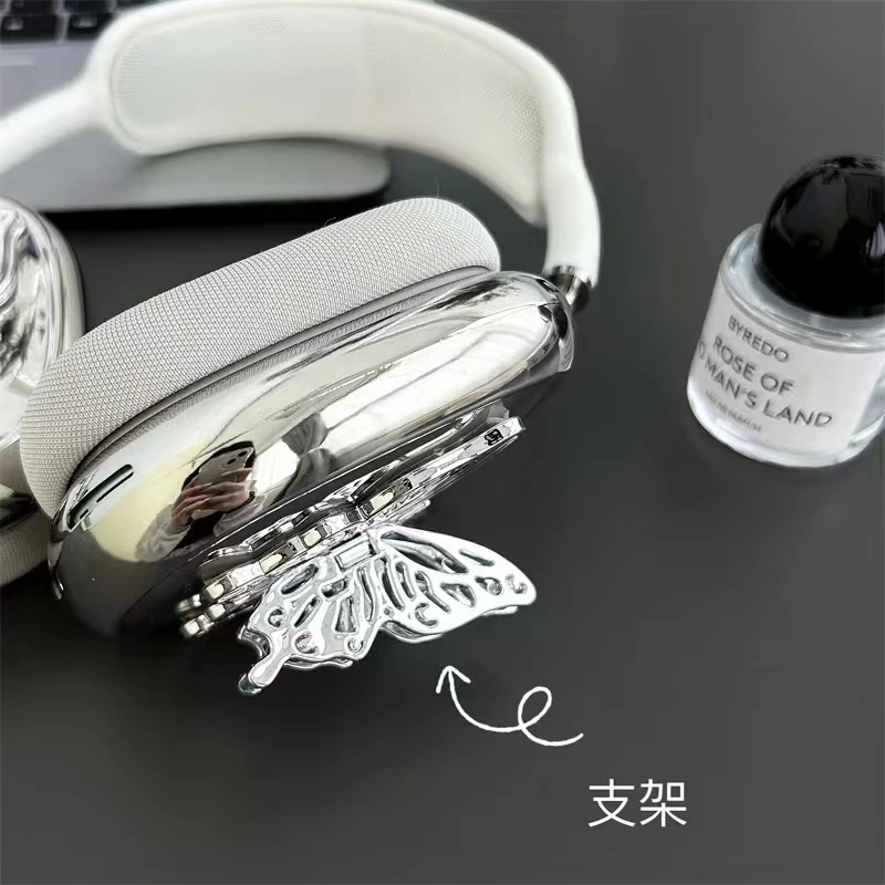 Crystal Cute Butterfly Holder cuffie custodia protettiva per auricolari per Apple Airpods Max