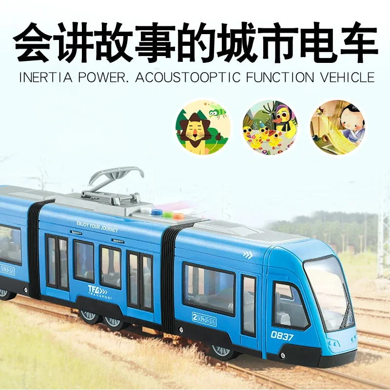 TOPMAYA 1:16 รถไฟโมเดลทนทานต่อสนิมความเร็วสูงรถไฟรถไฟฟ้าใต้ดินเด็กของเล่นรถไฟของขวัญสำหรับเด็ก