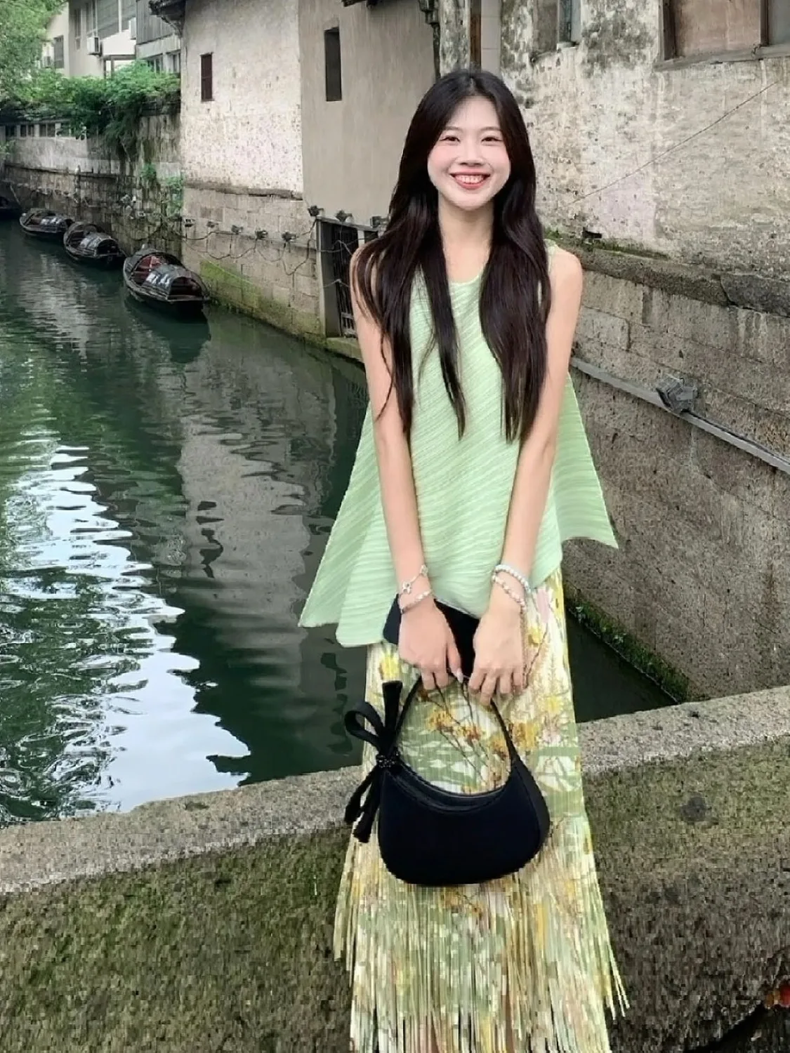 

Summer Outfit Korean Sle Asymmetrical Vest Top Tassel f Skirt High Waist Holiday Feel Two Piece Set Sweet Sle Casual Wear