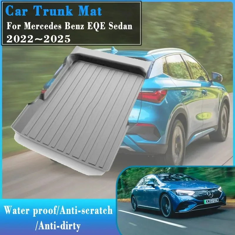 

Car Boot Mats For Mercedes-Benz EQE V295 Sedan 2022 2023 2024 2025 TPE Waterproof Trunk Storage Pad Tray Carpet Auto Accessories