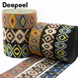 2/3/5/8M Jacquard Elastic Bands 25/40/50mm Wide Ethnic Rubber Band for Shouder Straps Clothes Pants Belt DIY Sewing Accessories