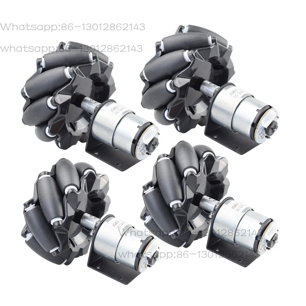 Robot wheel car chassis kit, effective load 20kg, with 12V DC encoder motor, suitable for Arduino ROS STM32 Raspberry Pi, DIY