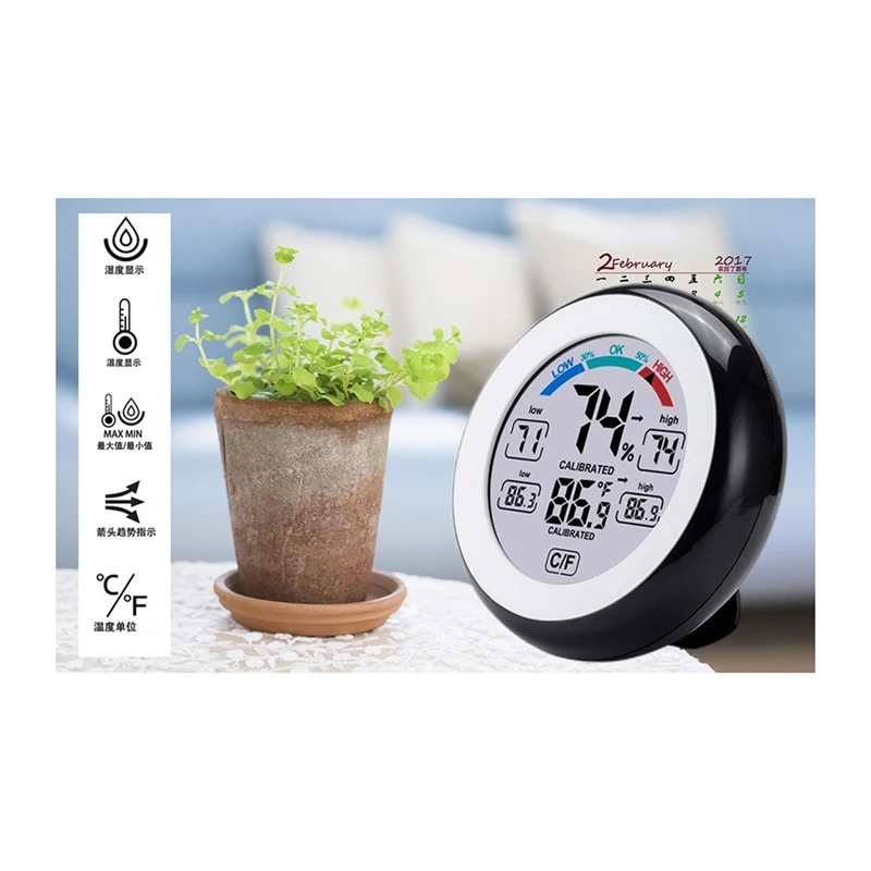 Digital Monitor Hygrometer Thermometer Indoor Room Home Temperature Humidity Monitor For Home Office Baby Room