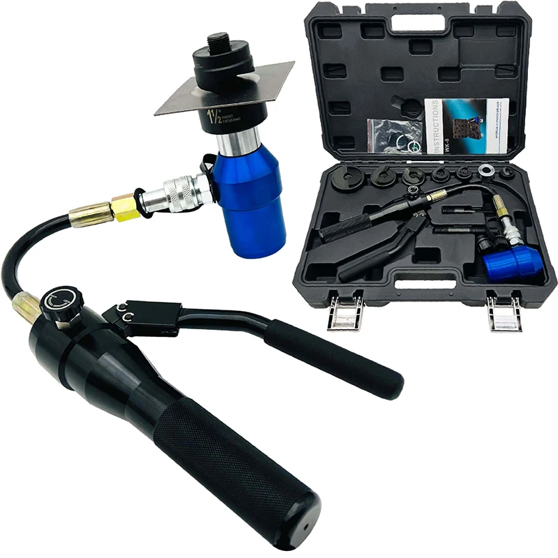 

360° Rotate Hydraulic Knockout Punch Kit 1/2 to 2 inch Electrical Conduit Hole Cutter Set KO Tool Kit Hole Making Tool