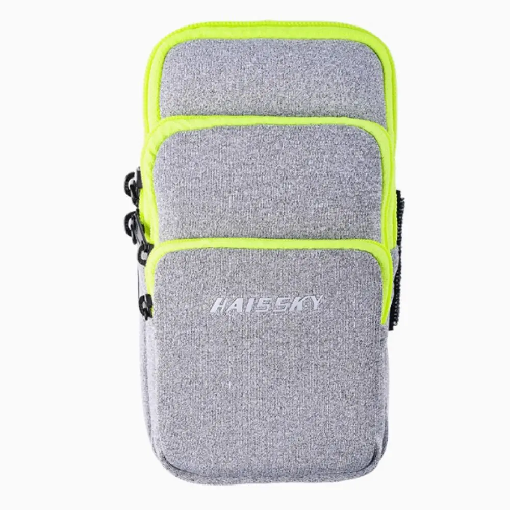 Three Pockets Running Phone Bags Phone Holder Storage Bag Arm Band Pouch Neoprene Large Capacity Mobile Phone Arm Bag