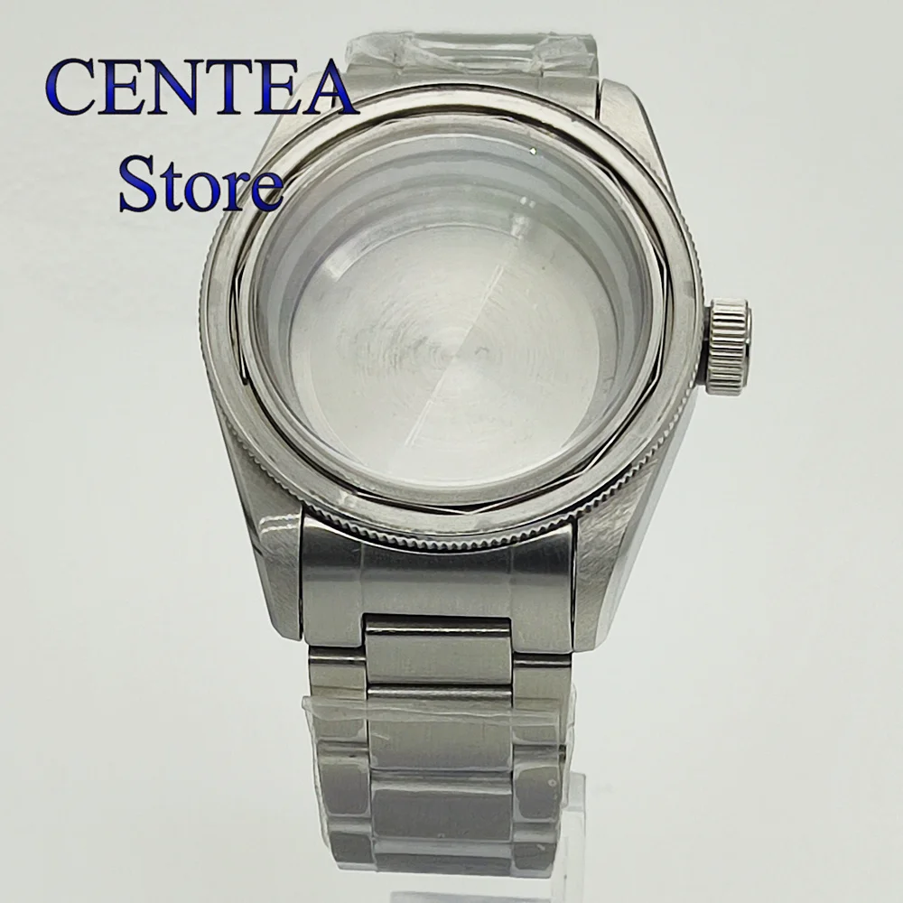 RICHUS 41mm Silver Watch Case Stainless Steel Sapphire Glass fit NH35 NH36 ETA 2824 2836 Miyota 8205 8215 821A PT5000 Movement