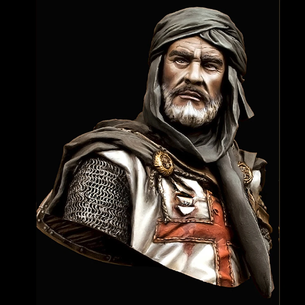 Chevalier temple dans le JERUSALEM, buste de figurine modèle en résine, GK, thème historique, kit non assemblé et non peint, 1/10