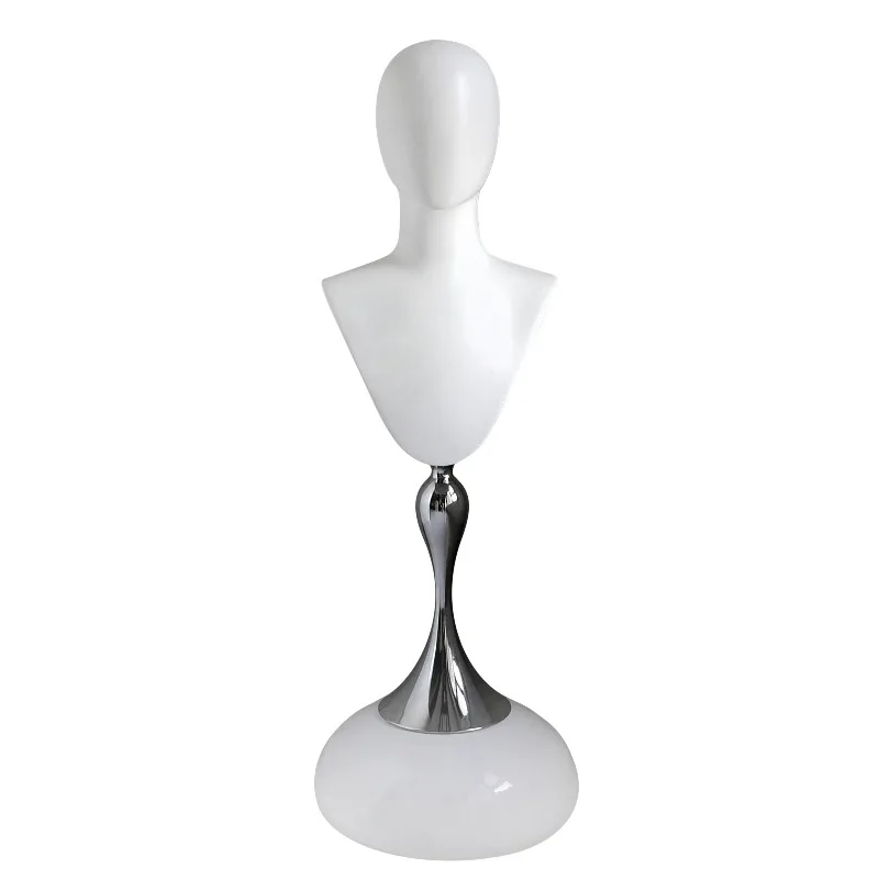 

Small waist, high-end wig display head mold, cost-effective white abstract head mold without facial features