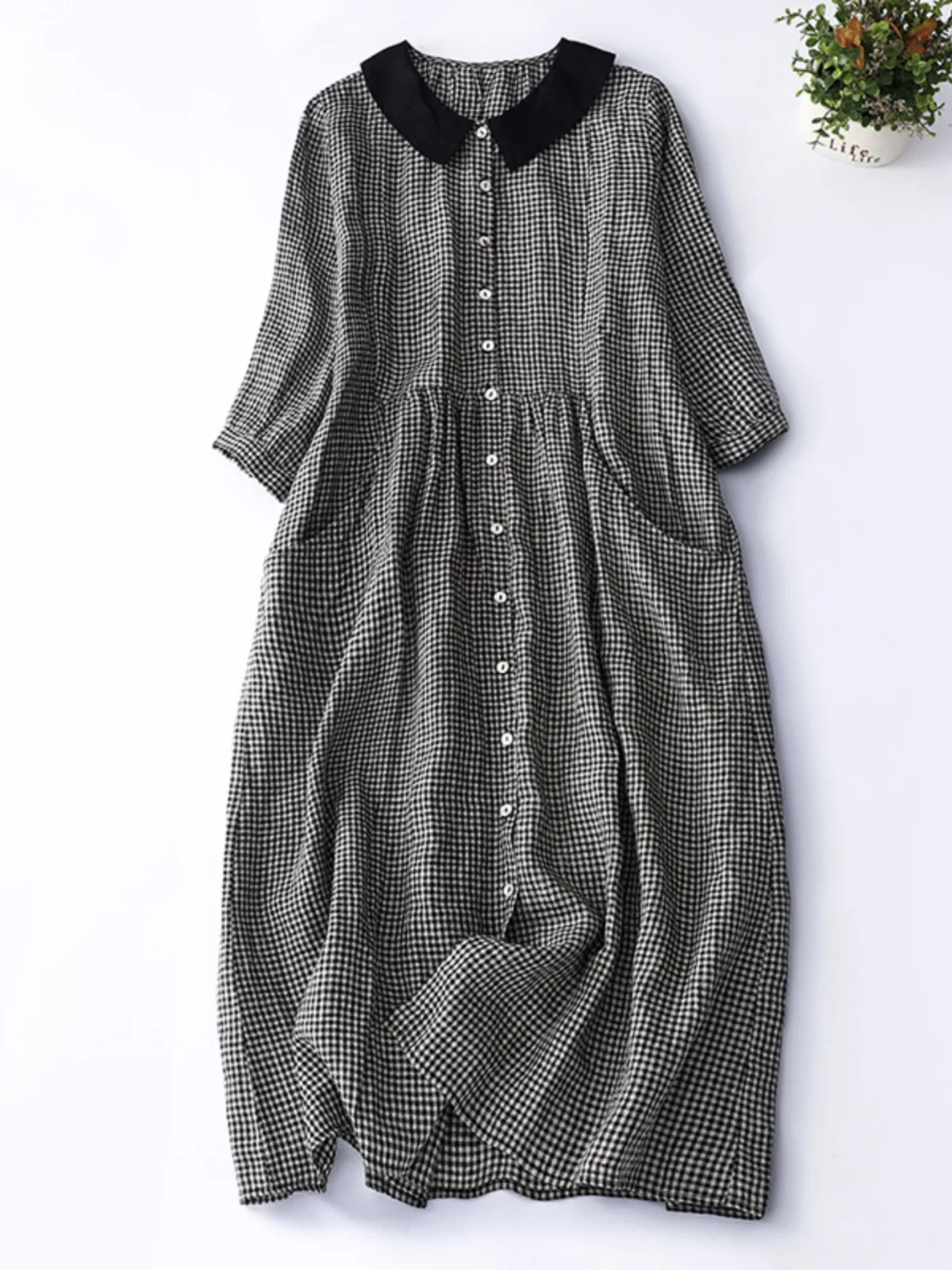Lente Zomer Nieuwe Collectie vrouwen irt Dr Dunne Linnen Taille Cinched Lange Rok Pendelen Sle Midi Dr Enkel Stuk