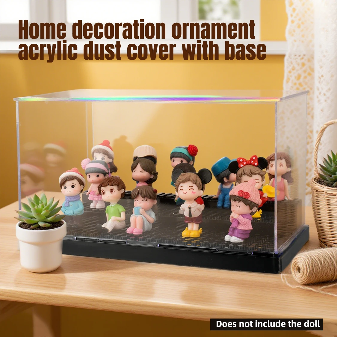

Minifigure Display Case For Action Figures Blocks, Clear Dustproof Acrylic Display Box Storage With 3 Movable Steps Gifts For Children, Black