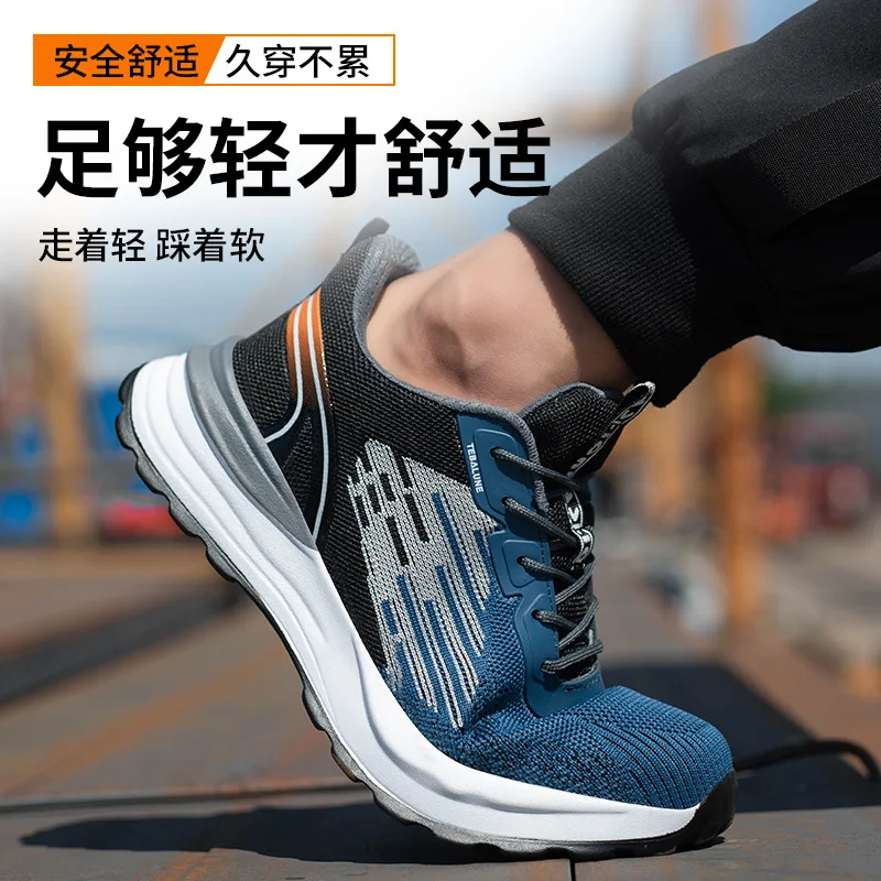 Composite Toe Cap Labor Shoes Sneakers For Men Puncture-Proof Security Protective Boots Indestructible Male Footwear