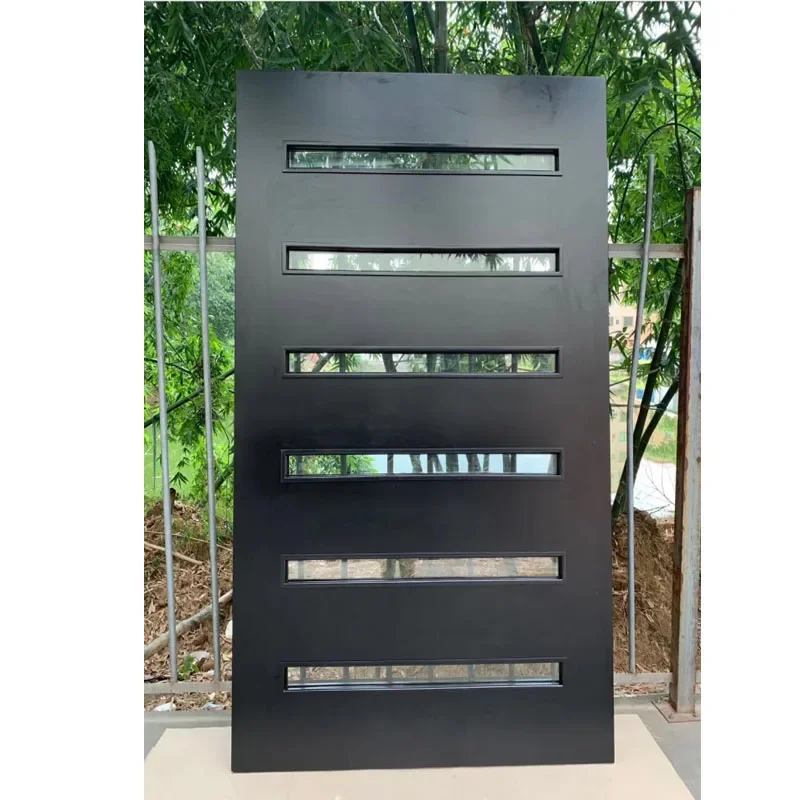 Modern design high quality main entrance glass wood door 3 feet by 8 feet pivot system entry door